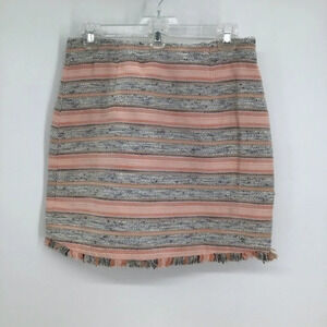 Friends & Lovers Elijah Stripe Skirt with Raw Hem